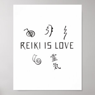 Reiki is liefde   Spiritualiteitstherapie Gifts Poster