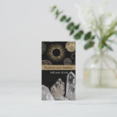 Reiki kaarten - Sjabloon witte kwartskristallen Visitekaartje (Staand voorkant)