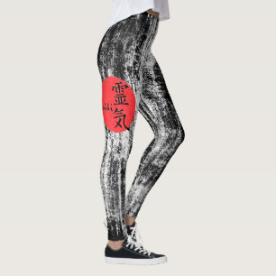 Reiki kalligrafie en woord 1 leggings