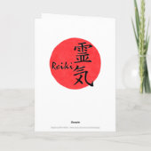 Reiki-kalligrafie en Word 1 Kaart (Achterkant)