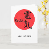Reiki-kalligrafie en Word 1 Kaart (Gele Bloem)