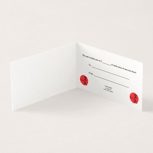 Reiki-kalligrafie en Word 1 Kaart (Binnen)