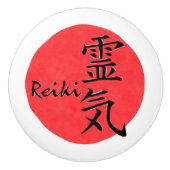 Reiki-kalligrafie en Word 1 Keramische Knop (Voorkant)