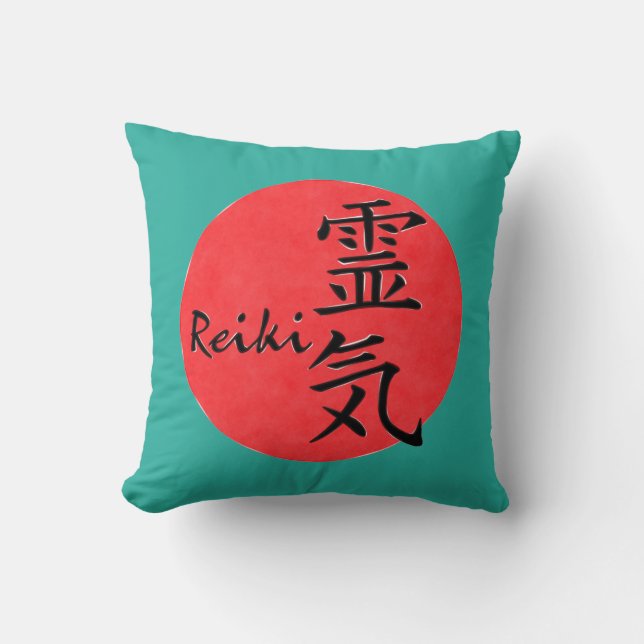 Reiki-kalligrafie en Word 1 Kussen (Voorkant)