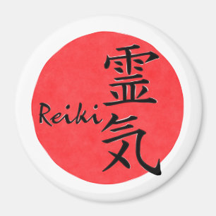 Reiki-kalligrafie en Word 1 Magneet