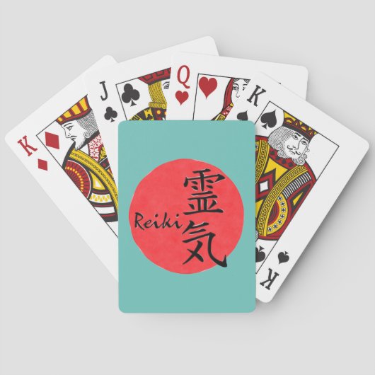 Reiki-kalligrafie en Word 1 Pokerkaarten (Achterkant)