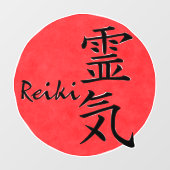 Reiki-kalligrafie en Word 1 Raamsticker (Vel)