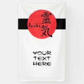 Reiki-kalligrafie en Word 1 Spandoek (Verticaal)