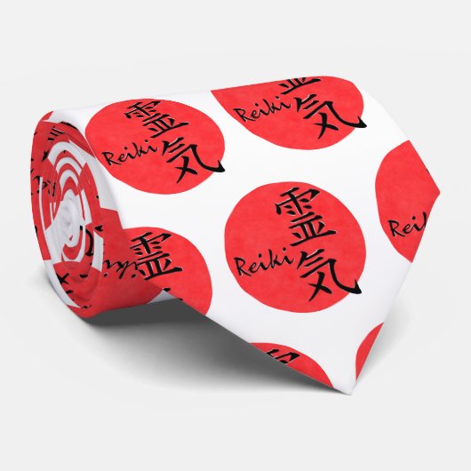 Reiki-kalligrafie en Word 1 Stropdas (Opgerold)