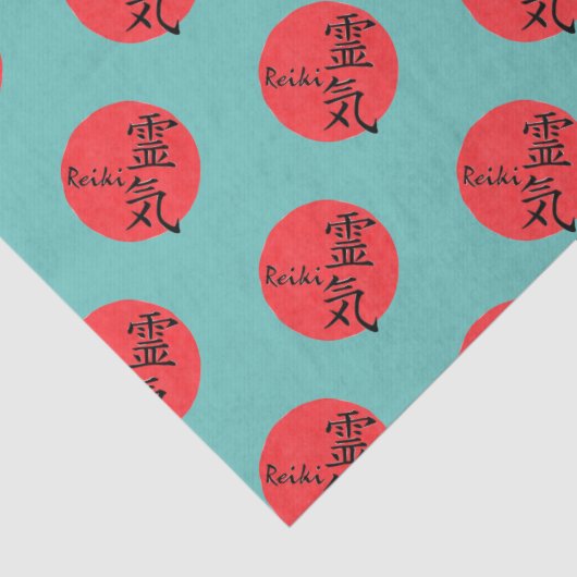 Reiki-kalligrafie en Word 1 Tissuepapier (Detail)