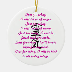 Reiki Kanji en Preepts Keramisch Ornament