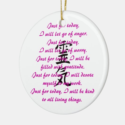 Reiki Kanji en Preepts Keramisch Ornament (Links)