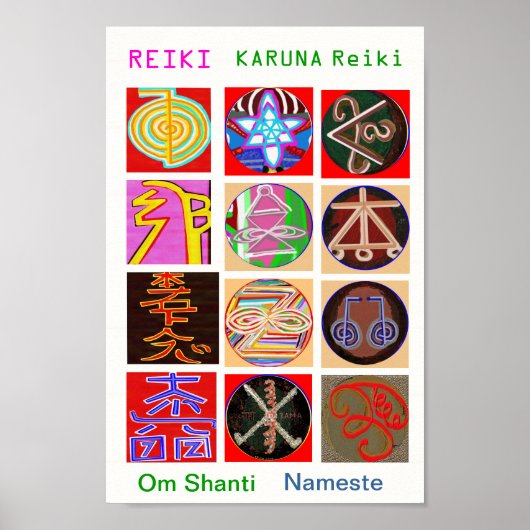 REIKI KARUNA Genezingsmeester Symbolen Poster (Voorkant)