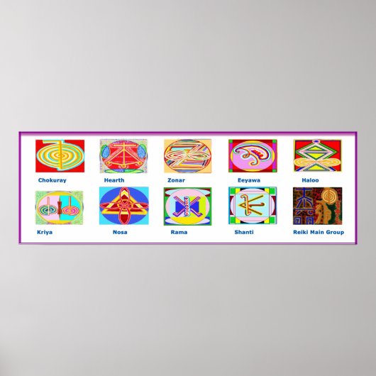 REIKI Karuna Healing Master's Symbolen Poster (Voorkant)