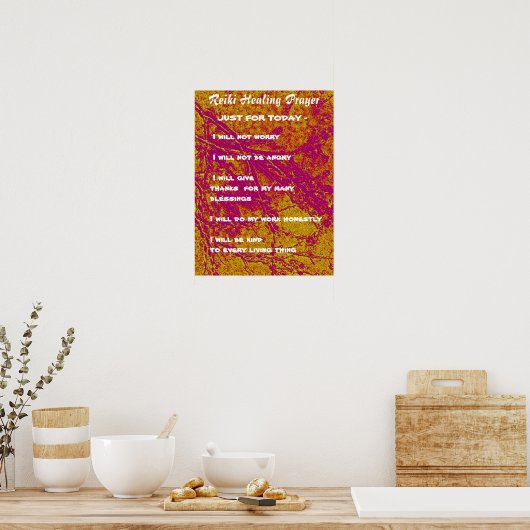 REIKI Karuna Healing Master's Symbolen Poster (Keuken)
