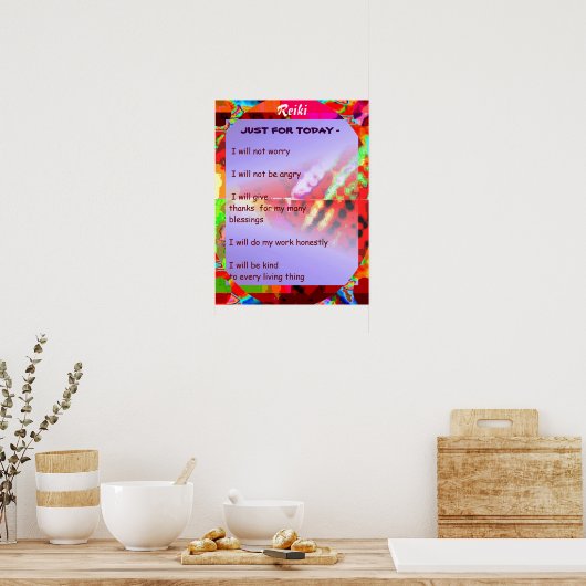 REIKI Karuna Healing Master's Symbolen Poster (Keuken)