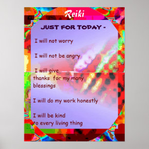 REIKI Karuna Healing Master's Symbolen Poster