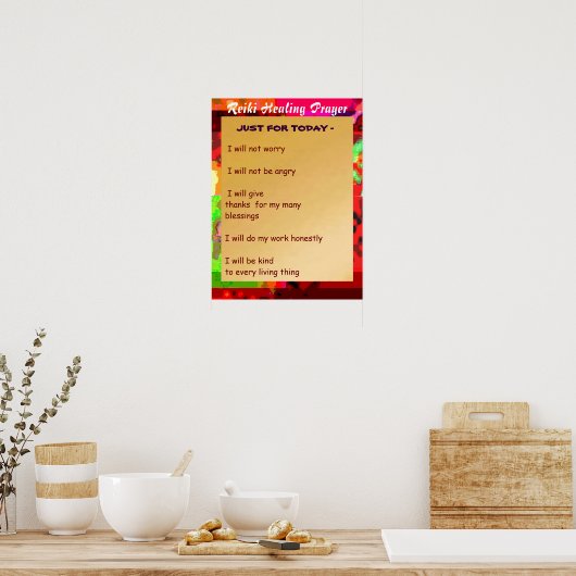 REIKI Karuna Healing Master's Symbolen Poster (Keuken)