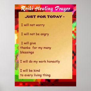 REIKI Karuna Healing Master's Symbolen Poster