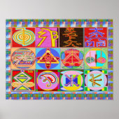 REIKI Karuna Healing Master's Symbolen Poster (Voorkant)