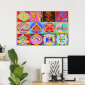 REIKI Karuna Healing Master's Symbolen Poster (Thuiskantoor)