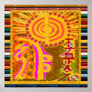 REIKI Karuna Healing Master's Symbolen Poster