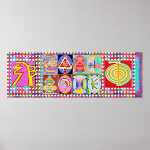 REIKI Karuna Healing Master's Symbolen Poster