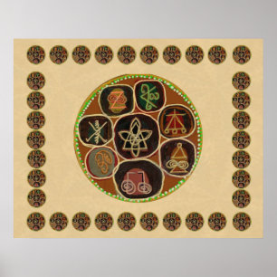 REIKI Karuna Healing Master's Symbolen Poster