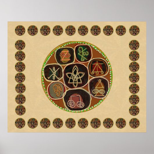 REIKI Karuna Healing Master's Symbolen Poster (Voorkant)