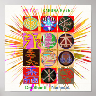 REIKI KARUNA - Healing Symbols Poster