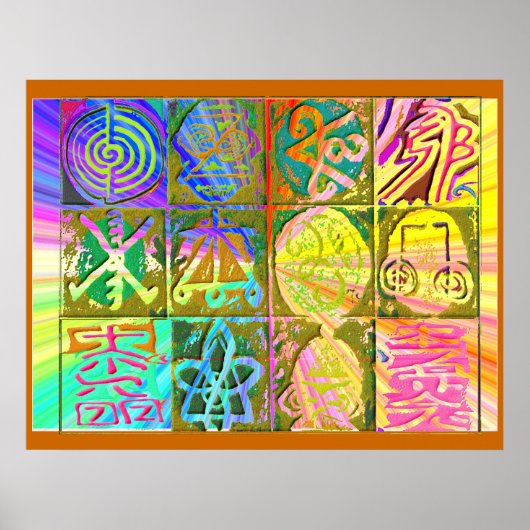 REIKI Karuna: stijlsymbolen Poster (Voorkant)
