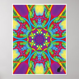 Reiki Kinetic Collage Kaleidoscope Poster