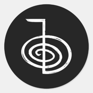 Reiki Krachtig energiesymbool voor of Ronde Sticker