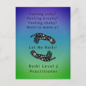 Reiki Level 2 Practitioner Riddle en Hands Color Briefkaart (Voorkant)