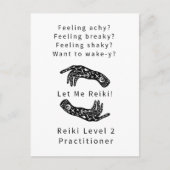 Reiki Level 2 Practitioner Riddle en Hands White Briefkaart (Voorkant)