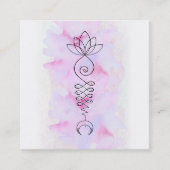 *~* Reiki Lotus Moon Energy Healer Yoga Nirvana Vierkante Visitekaartje (Voorkant)