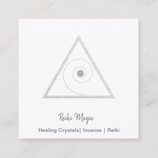 Reiki Magic Vierkante Visitekaartje (Voorkant)