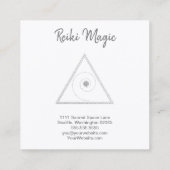 Reiki Magic Vierkante Visitekaartje (Achterkant)