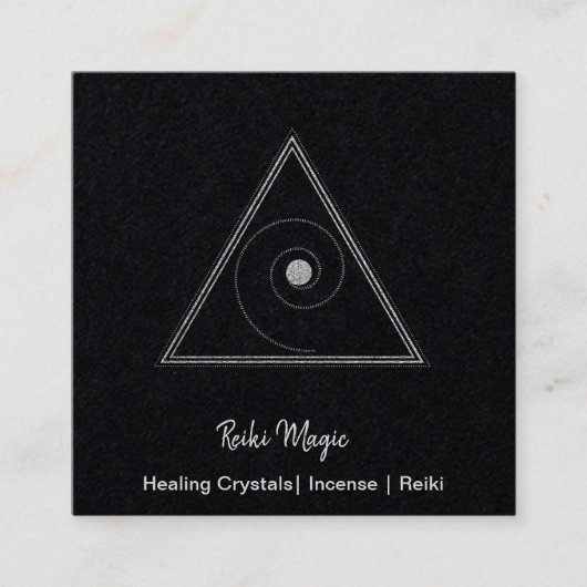 Reiki Magic Vierkante Visitekaartje (Voorkant)