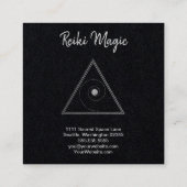 Reiki Magic Vierkante Visitekaartje (Achterkant)