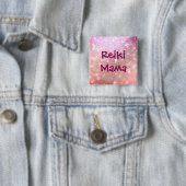 Reiki Mama Vierkante Button 5,1 Cm (In situ)