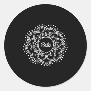 Reiki Mandala Inspirerend Yoga T-shirt Ronde Sticker