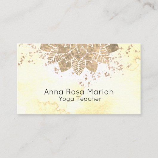 *~* Reiki Mandala Yoga Glitter Spiritueel Visitekaartje (Voorkant)