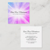 *~* Reiki Massage Energy Healing Sparkle Rays Vierkante Visitekaartje (Voorkant / Achterkant)