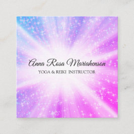 *~* Reiki Massage Energy Healing Sparkle Rays Vierkante Visitekaartje
