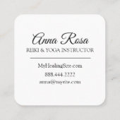 *~* Reiki — Massage Energy Rays Vierkante Visitekaartje (Achterkant)