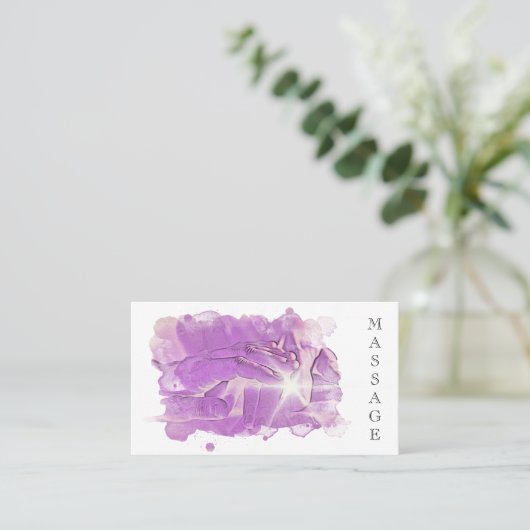 *~*. Reiki Massage Therapist Massage Therapy QR Visitekaartje (Staand voorkant)