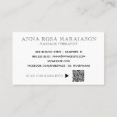 *~*. Reiki Massage Therapist Massage Therapy QR Visitekaartje (Achterkant)
