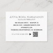 *~*. Reiki Massage Therapist QR Massage Therapy Visitekaartje (Achterkant)