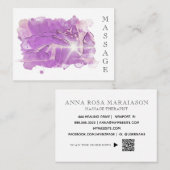 *~*. Reiki Massage Therapist QR Massage Therapy Visitekaartje (Voorkant / Achterkant)
